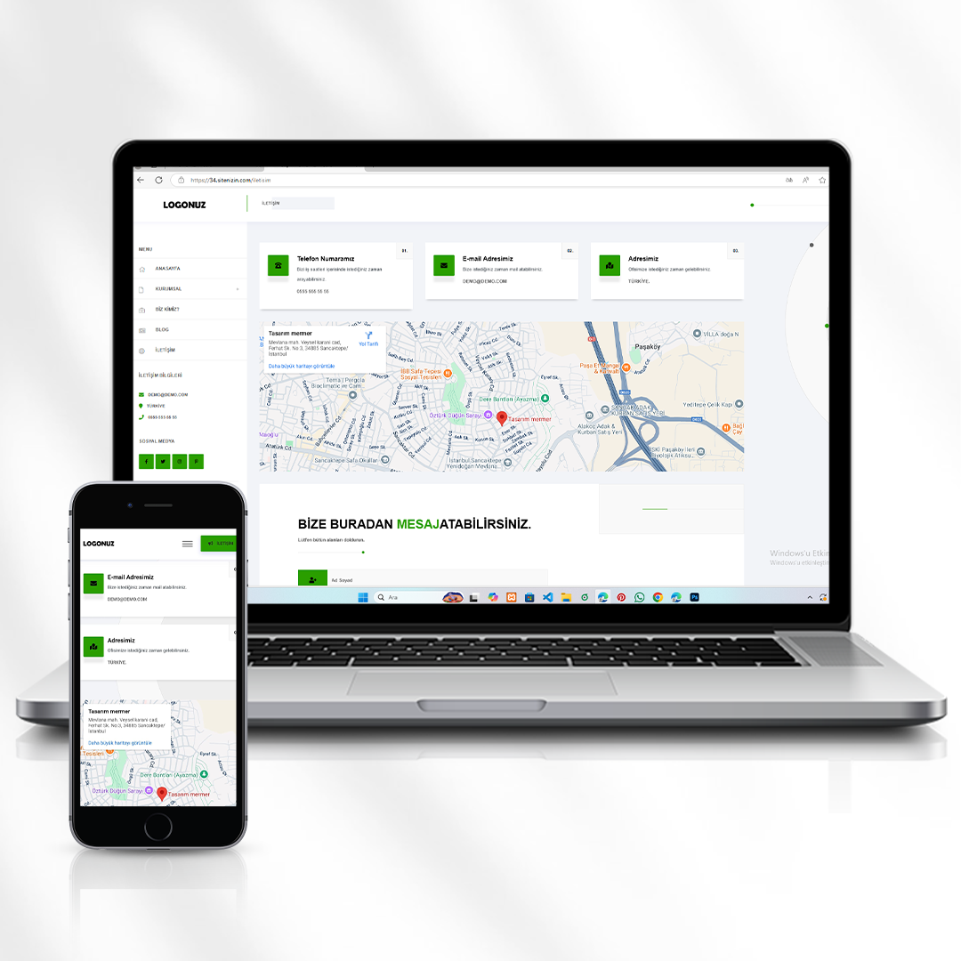 Kurumsal Tanıtım Web Sitesi  Basit Tanıtım Sayfası  34.sitenizin.com