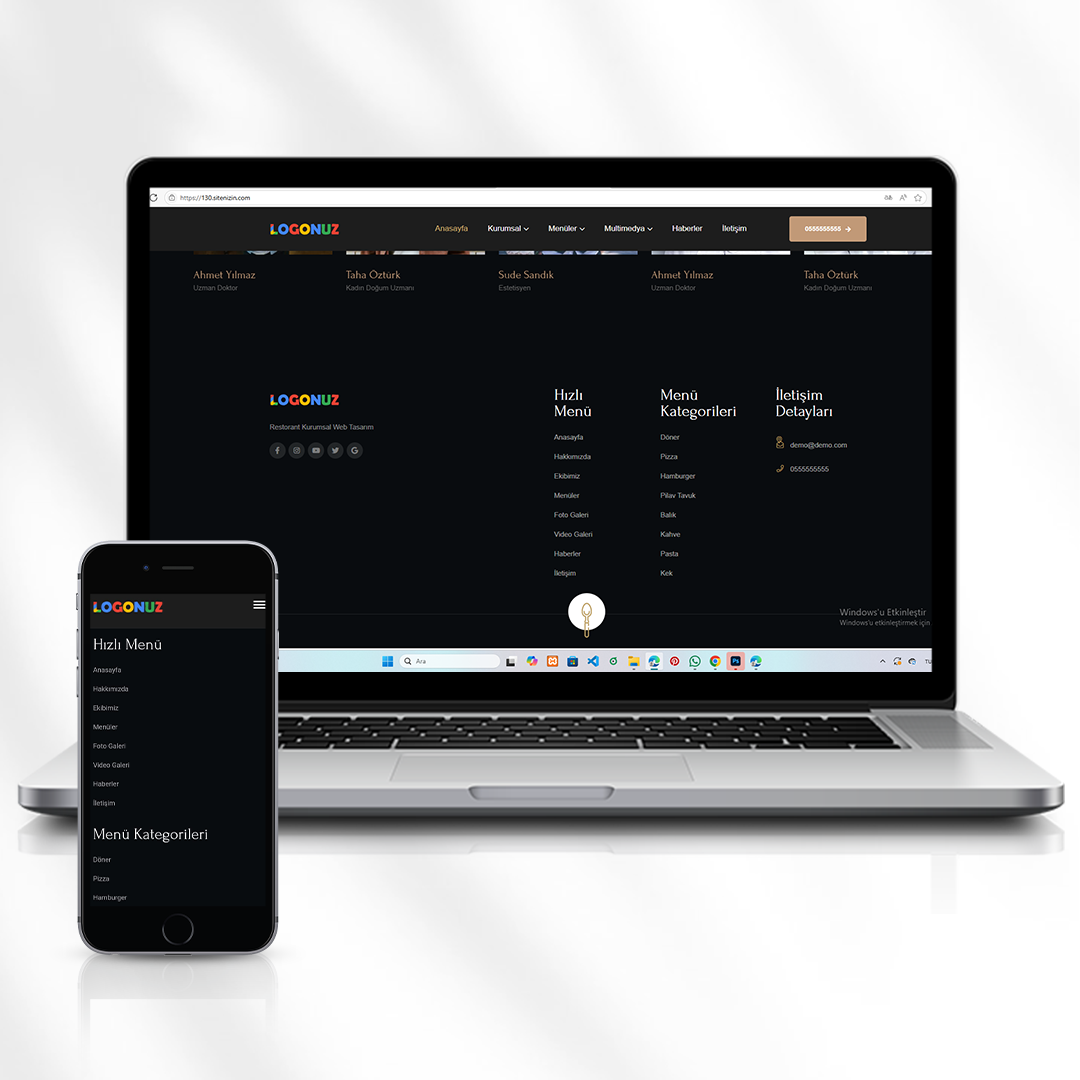  Restoran Tanıtım Web Sitesi  130.sitenizin.com