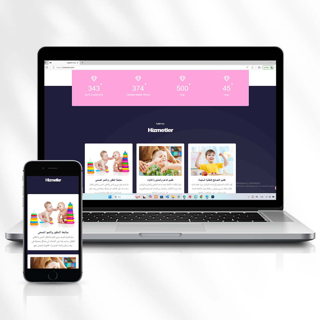 Doktorlar, Klinikler ve Tıp Merkezleri İçin Hazır Hizmet Web Sitesi Kod 2.sitenizin.com