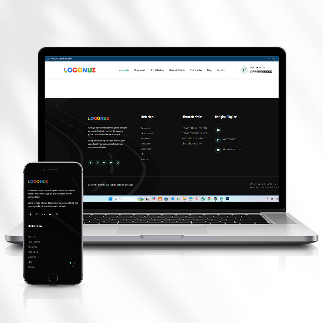 Sürücü Kursu ve Direksiyon Eğitimi Web Sitesi  100.sitenizin.com