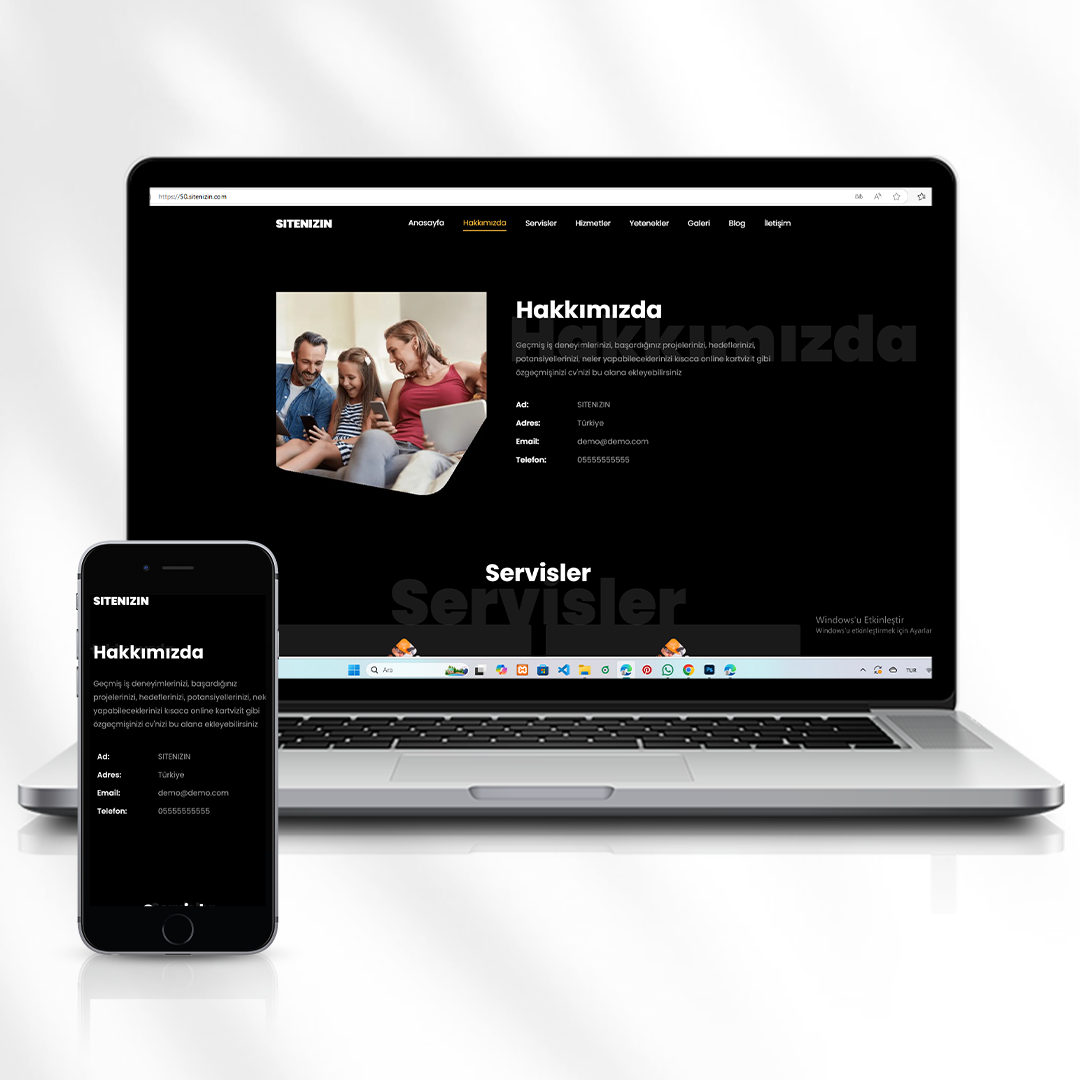Kurumsal Tanıtım Web Sitesi  Şirket Sayfası 50.sitenizin.com