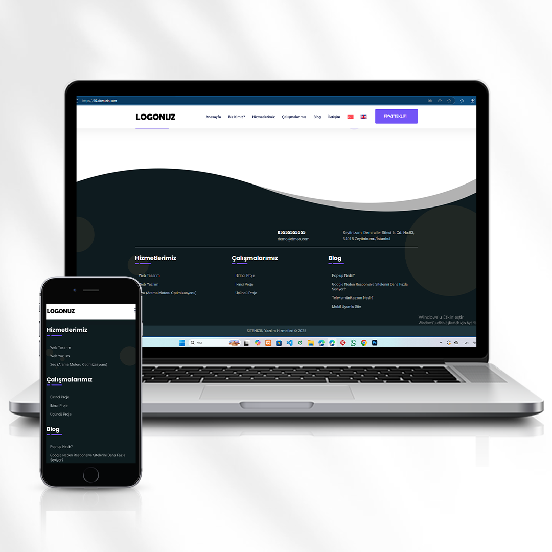 Tasarım Hizmetleri Web Sitesi Kod 90.sitenizin.com