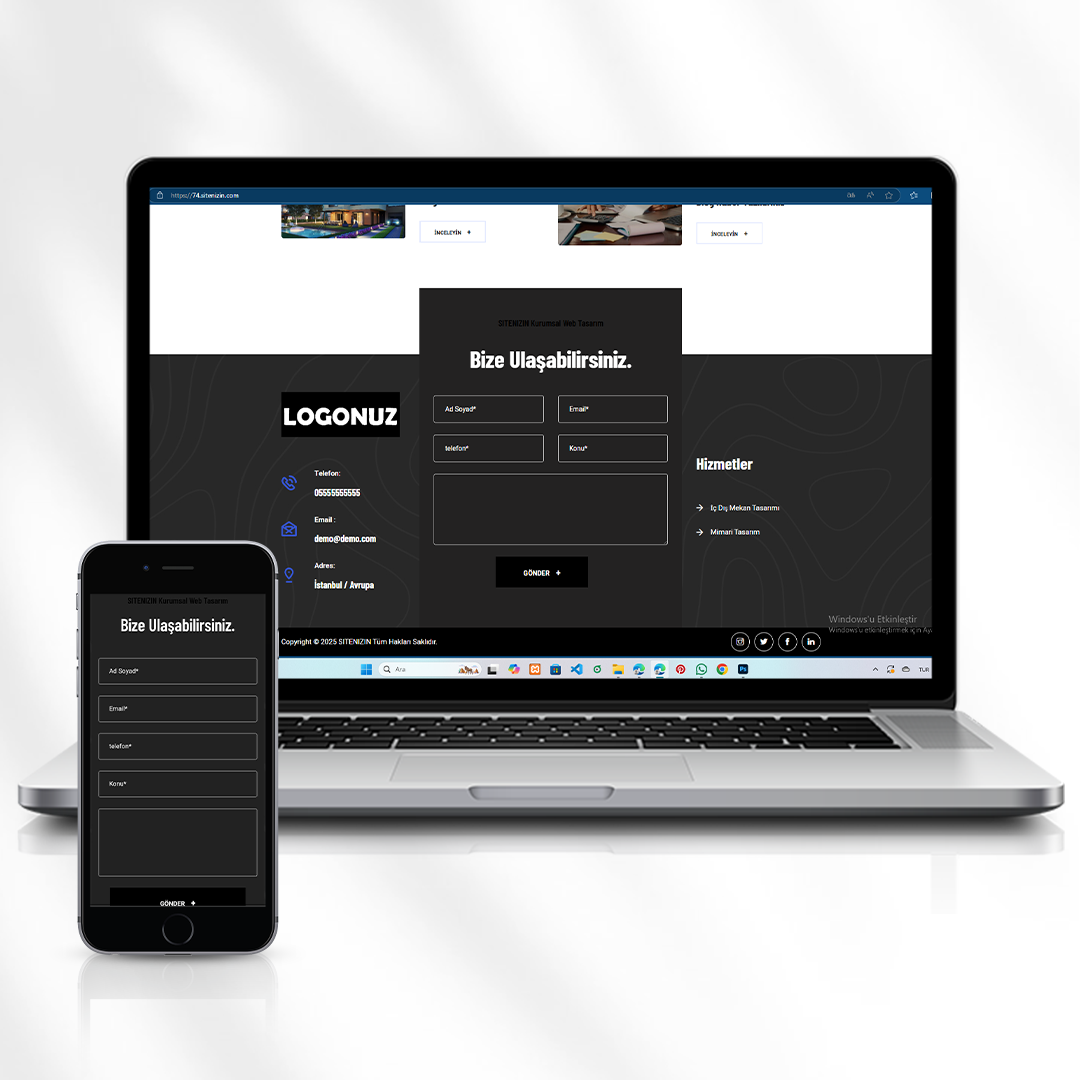 Mühendislik İnşaat ve Tasarım Firması Web Sitesi  74.sitenizin.com