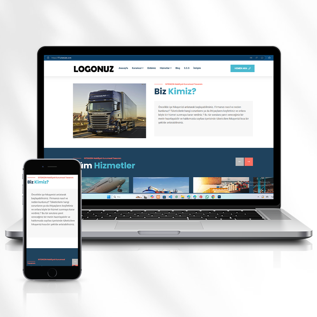 Nakliyat ve Lojistik Hizmetleri Web Sitesi  77.sitenizin.com