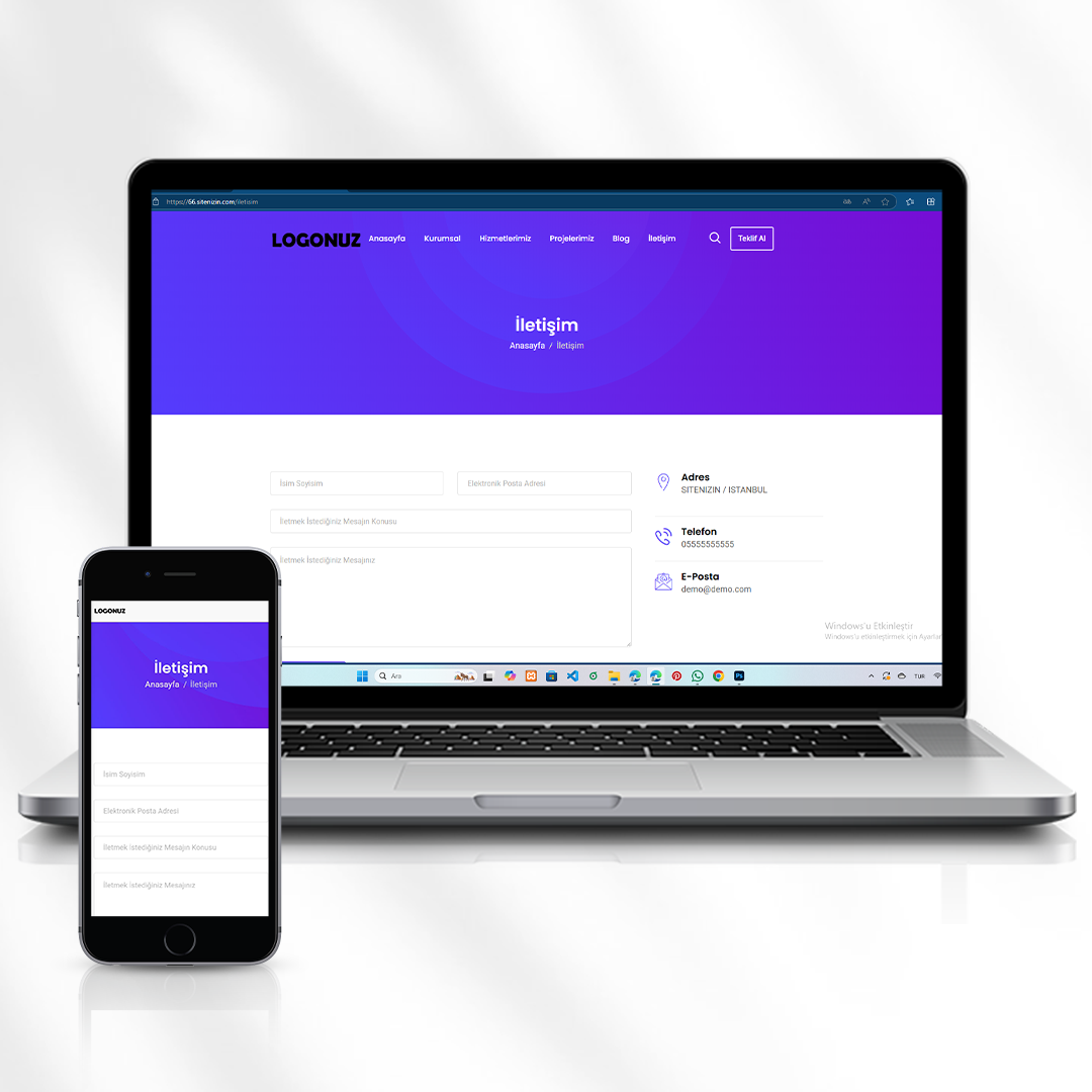 Kurumsal Hizmet ve Proje Tanıtım Web Sitesi  66.sitenizin.com