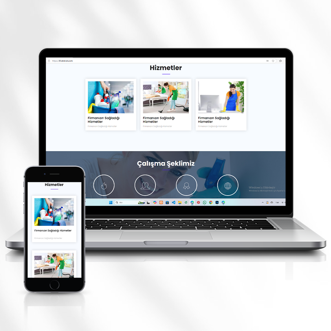 Hizmet Tanıtım Web Sitesi  Profesyonel Ekip ve Danışmanlık Hizmetleri  39.sitenizin.com
