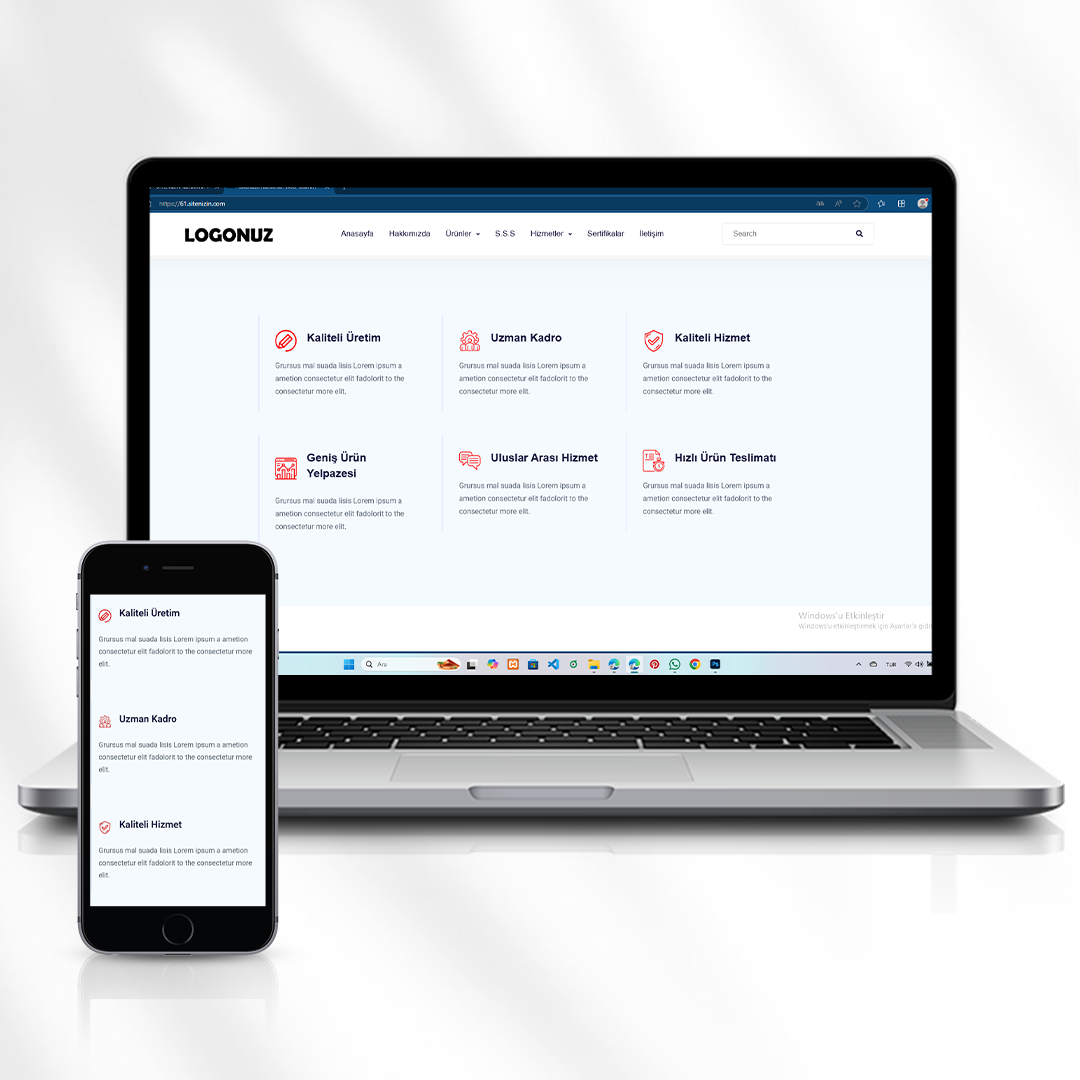 Kurumsal Web Sitesi  Hizmet ve Ürün Tanıtımı   61.sitenizin.com