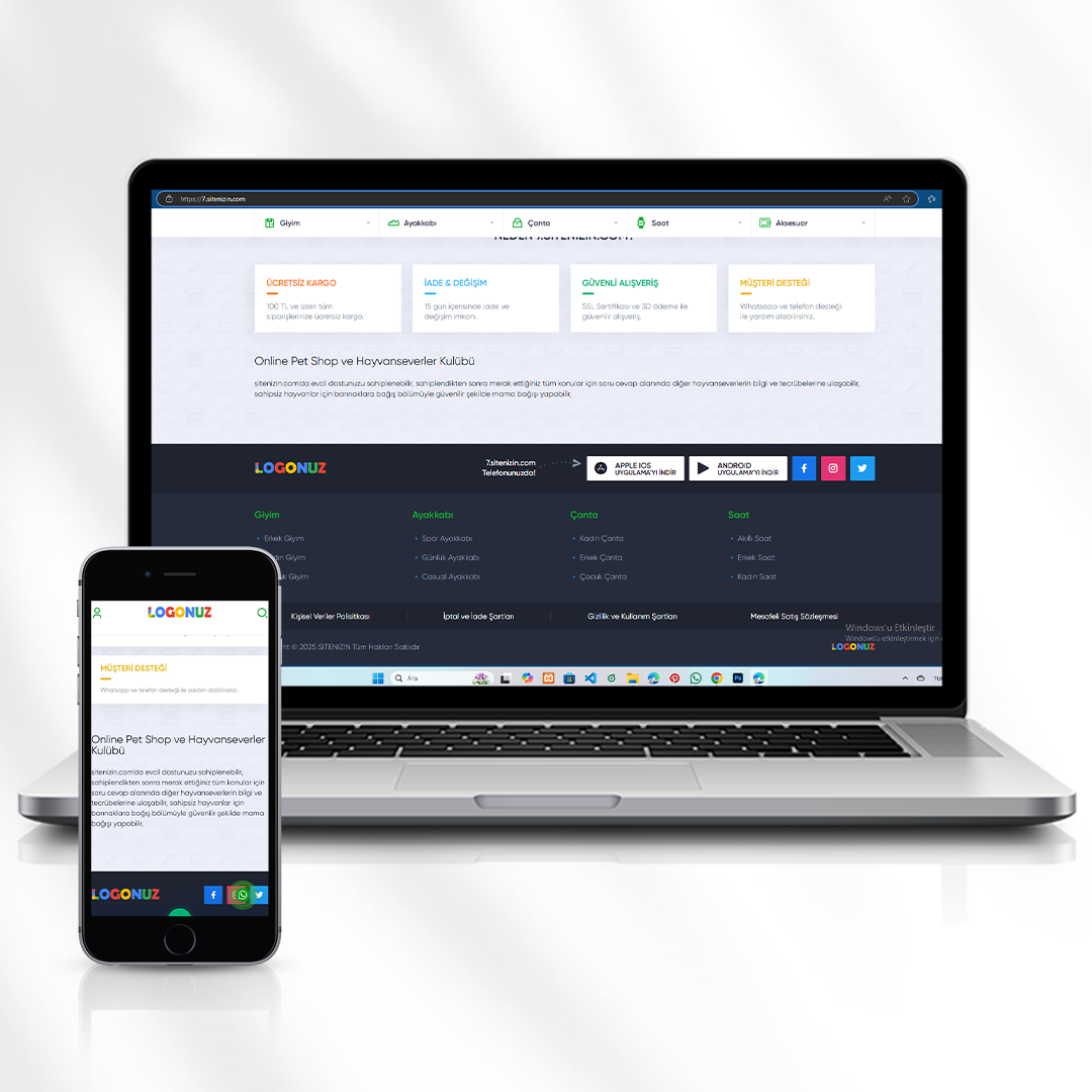 Sitenizin Moda ve Aksesuar E-Ticaret Platformu 7.sitenizin.com