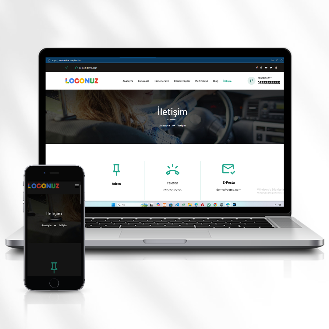 Sürücü Kursu ve Direksiyon Eğitimi Web Sitesi  100.sitenizin.com