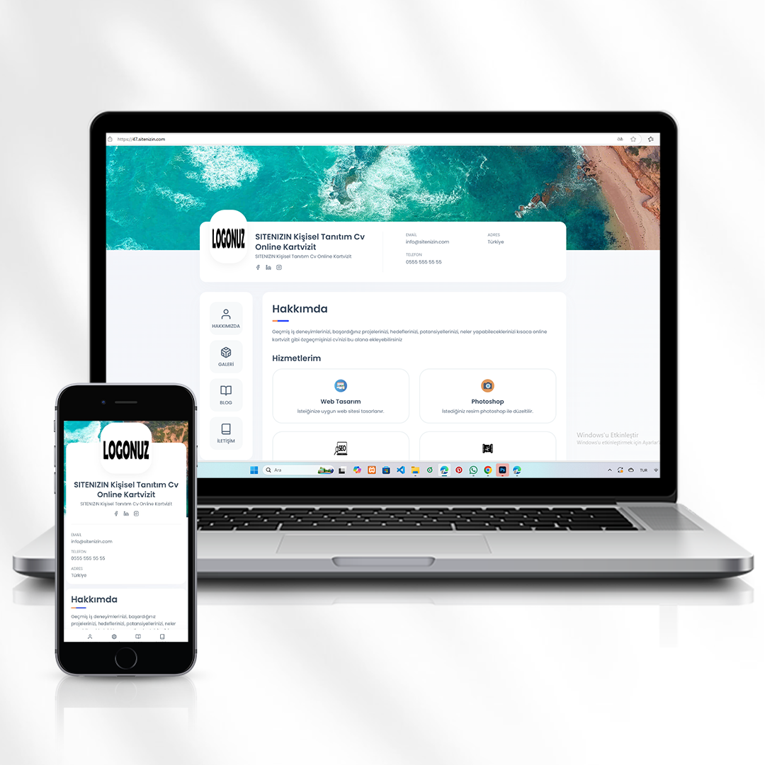Kişisel Hizmet ve Dijital Portföy Sitesi  Freelance Uzman Web Sitesi  47.sitenizin.com