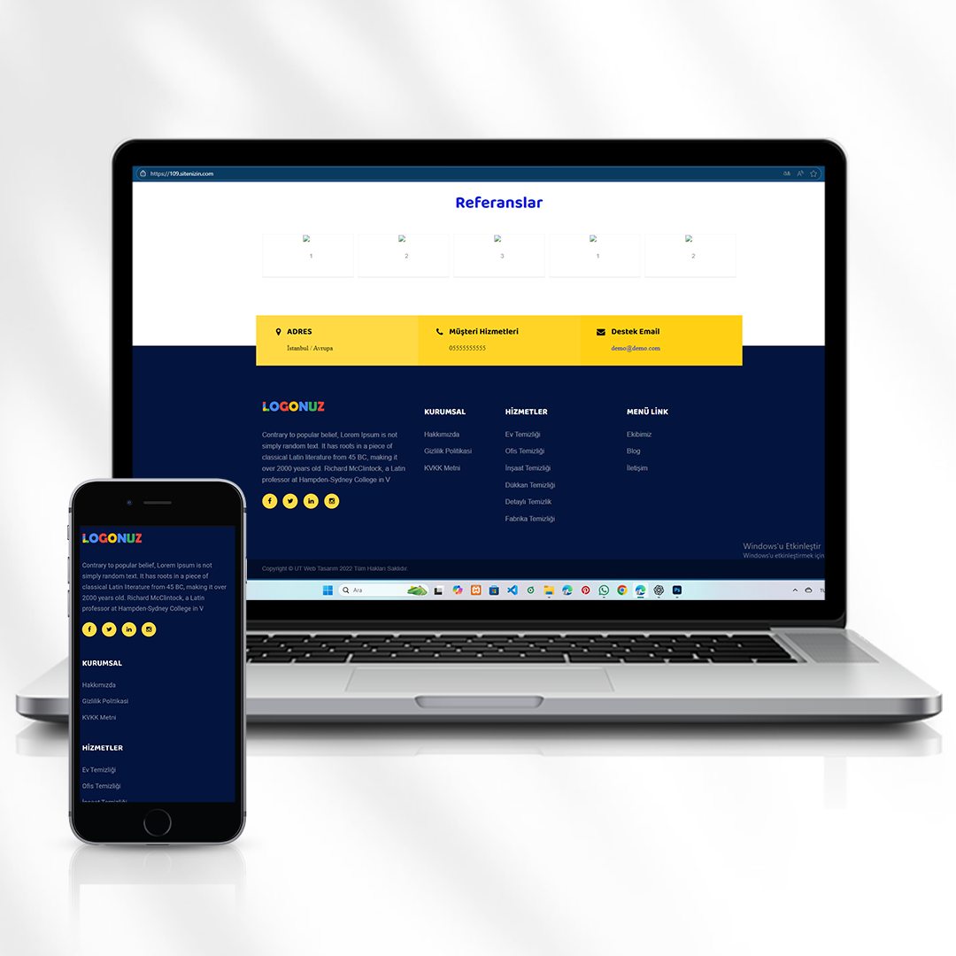 Profesyonel Temizlik Hizmetleri Tanıtım Sitesi  109.sitenizin.com