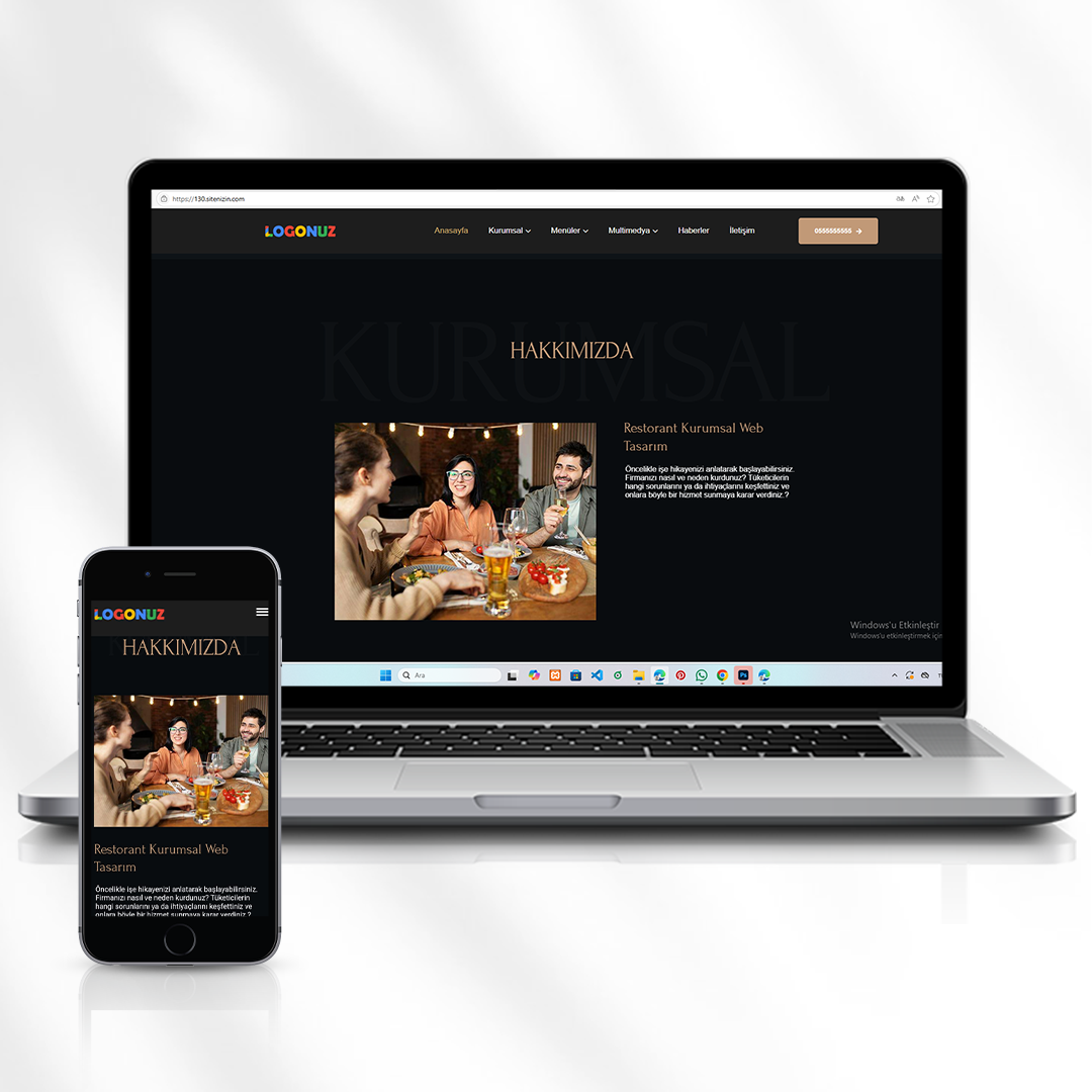  Restoran Tanıtım Web Sitesi  130.sitenizin.com