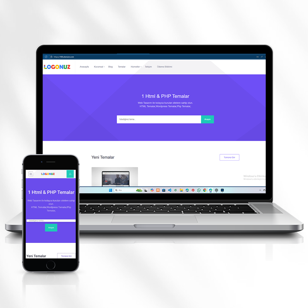 Web Tasarım Hizmetleri ve Tema Tanıtım Sitesi  108.sitenizin.com