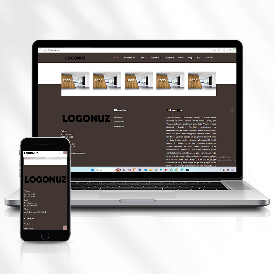 Hizmet ve Ürün Tanıtım Web Sitesi  Kurumsal Firmalar İçin  35.sitenizin.com