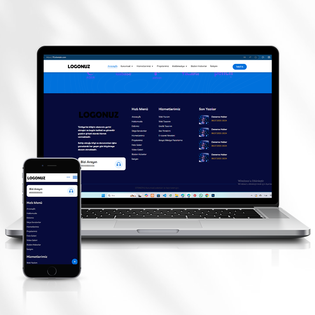 Kurumsal Firma Tanıtım ve Medya Web Sitesi  70.sitenizin.com