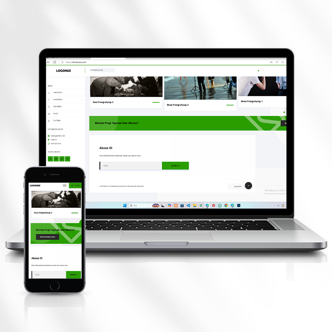 Kurumsal Tanıtım Web Sitesi  Basit Tanıtım Sayfası  34.sitenizin.com