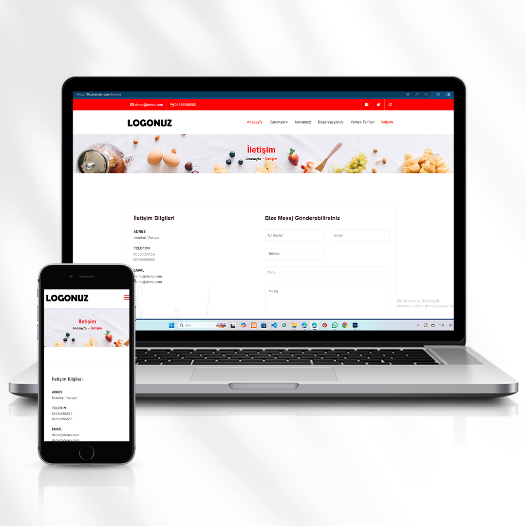Restoran Web Sitesi  Menü Rezervasyon ve Yemek Tarifleri   93.sitenizin.com