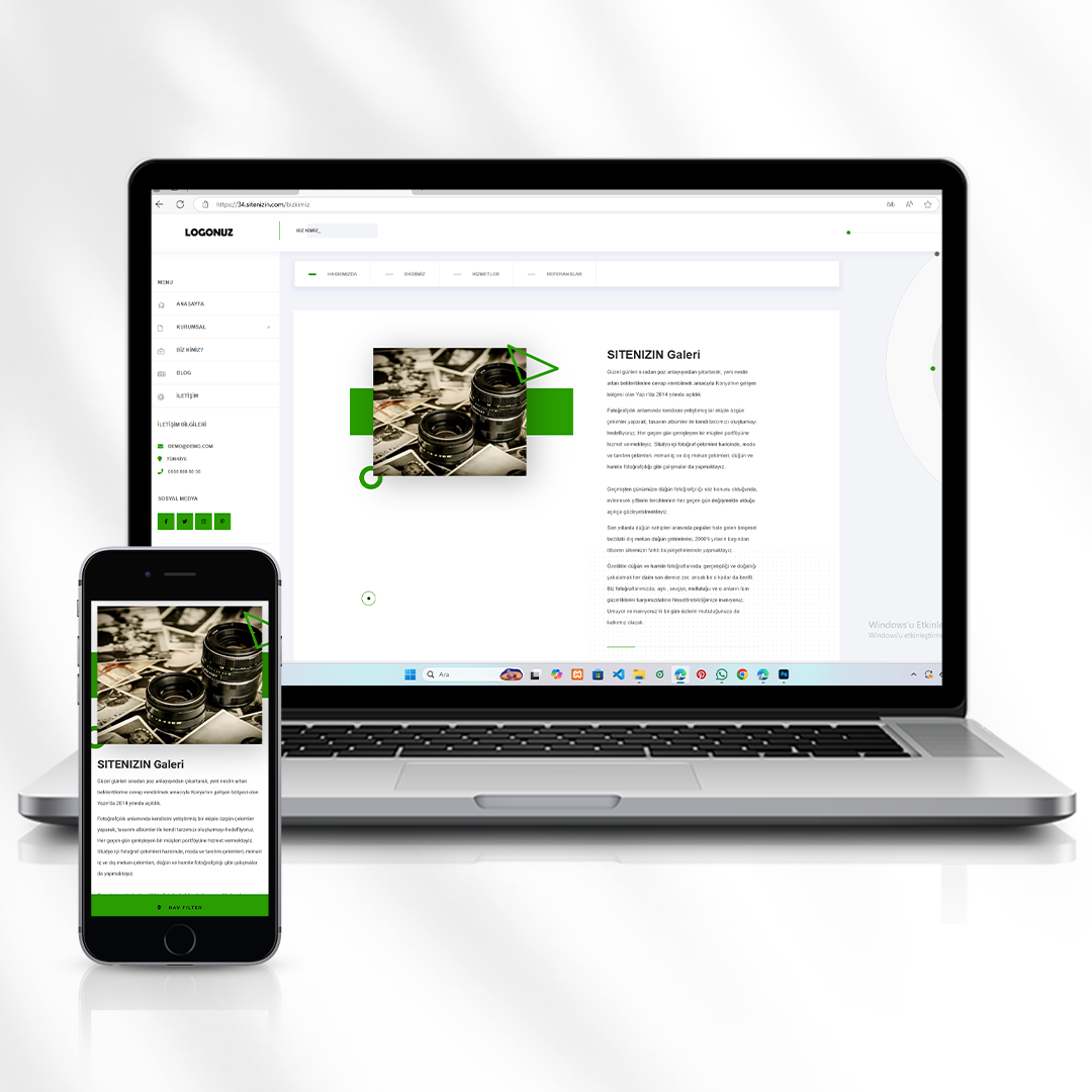 Kurumsal Tanıtım Web Sitesi  Basit Tanıtım Sayfası  34.sitenizin.com