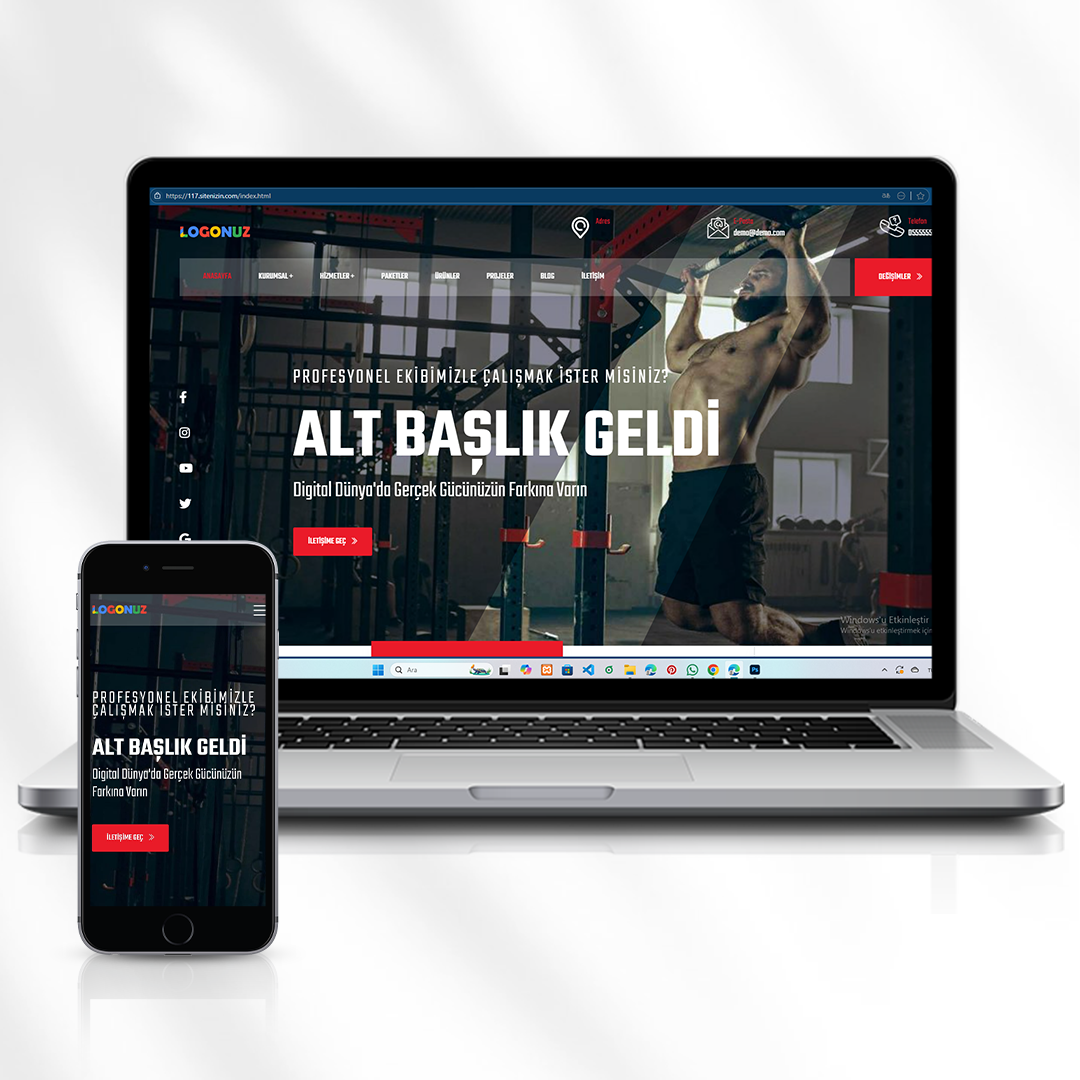 Spor, Fitness ve Vücut Geliştirme Web Sitesi  117.sitenizin.com