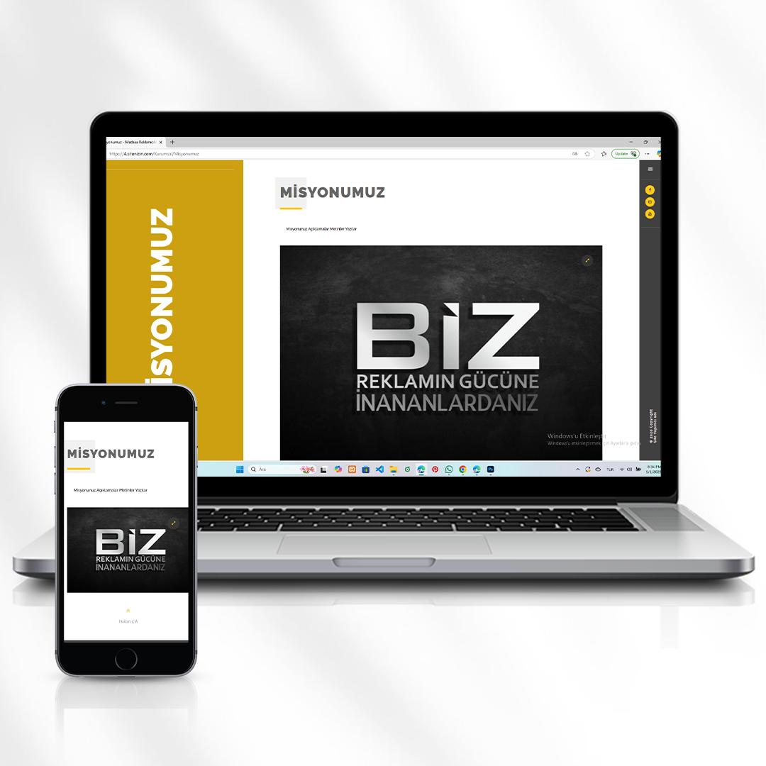 Matbaa Reklam ve Grafik Tasarım Ofisleri İçin Hazır Tanıtım Web Sitesi Kod 4.sitenizin.com