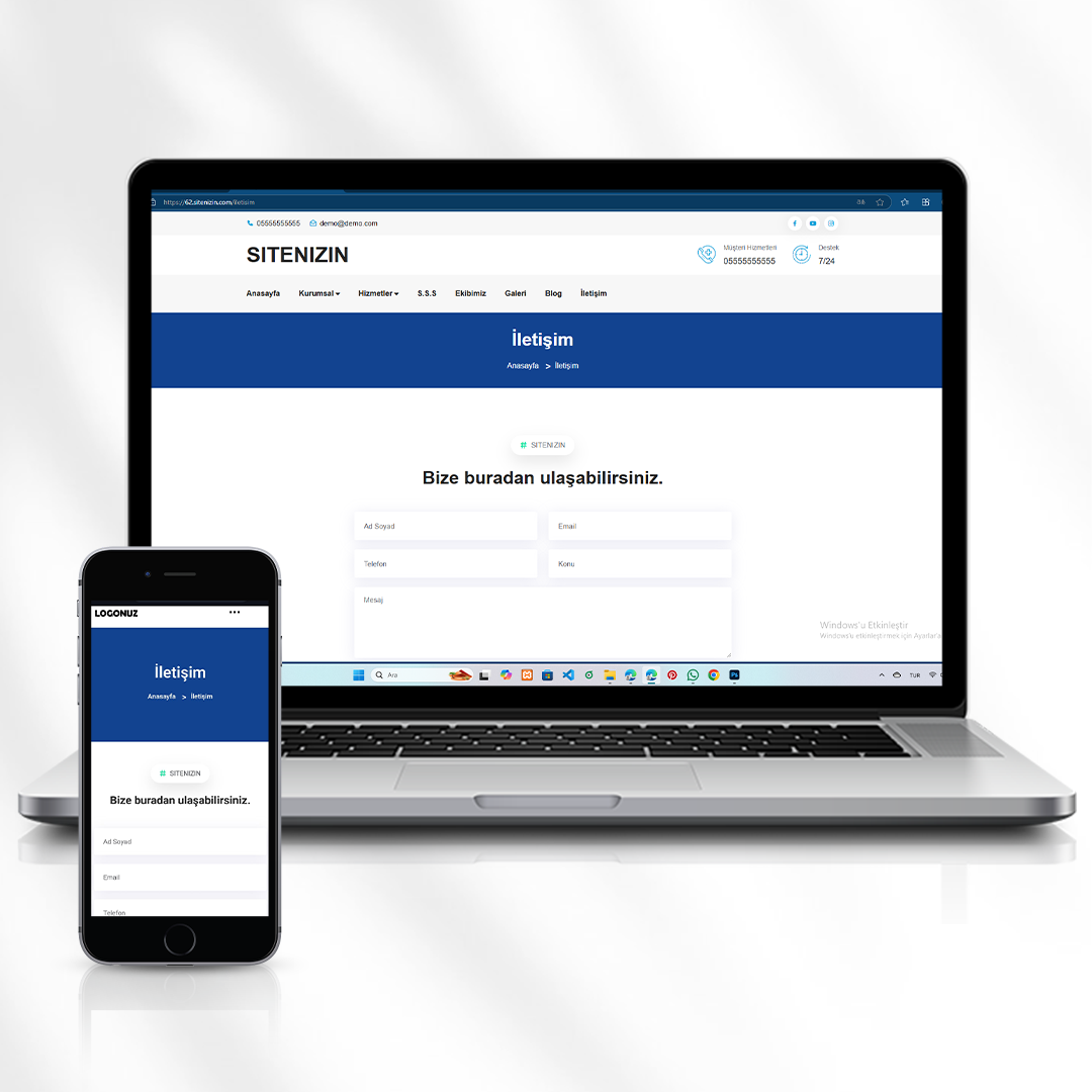 Kurumsal Web Sitesi  Hizmet Tanıtımı ve Ekip Sunumu  62.sitenizin.com