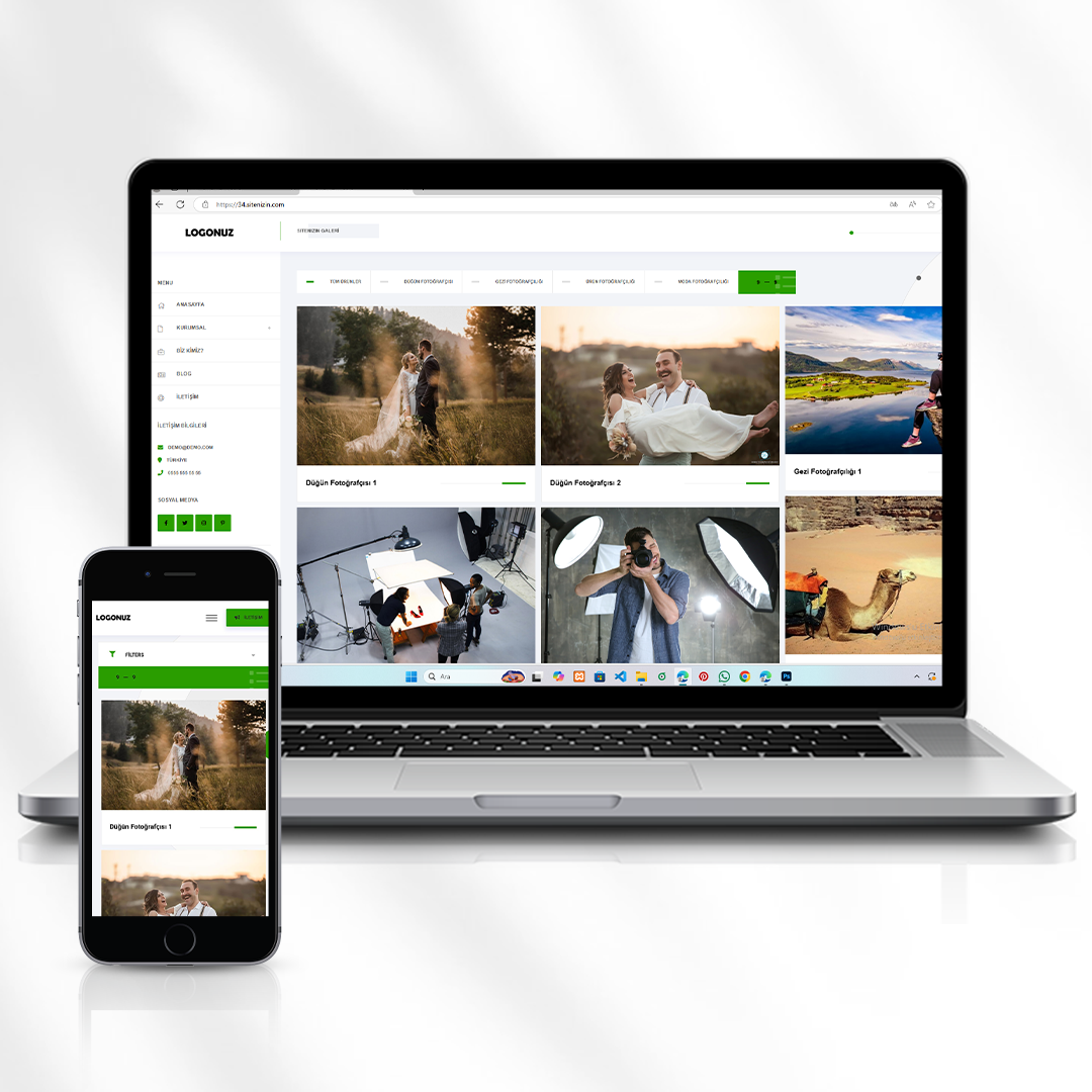 Kurumsal Tanıtım Web Sitesi  Basit Tanıtım Sayfası  34.sitenizin.com