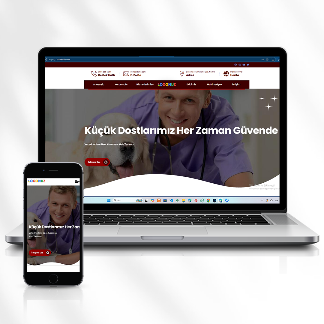 Veteriner Kliniği Tanıtım Web Sitesi  129.sitenizin.com