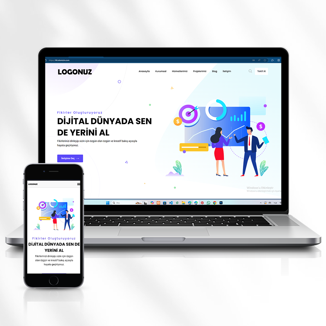 Kurumsal Hizmet ve Proje Tanıtım Web Sitesi  66.sitenizin.com
