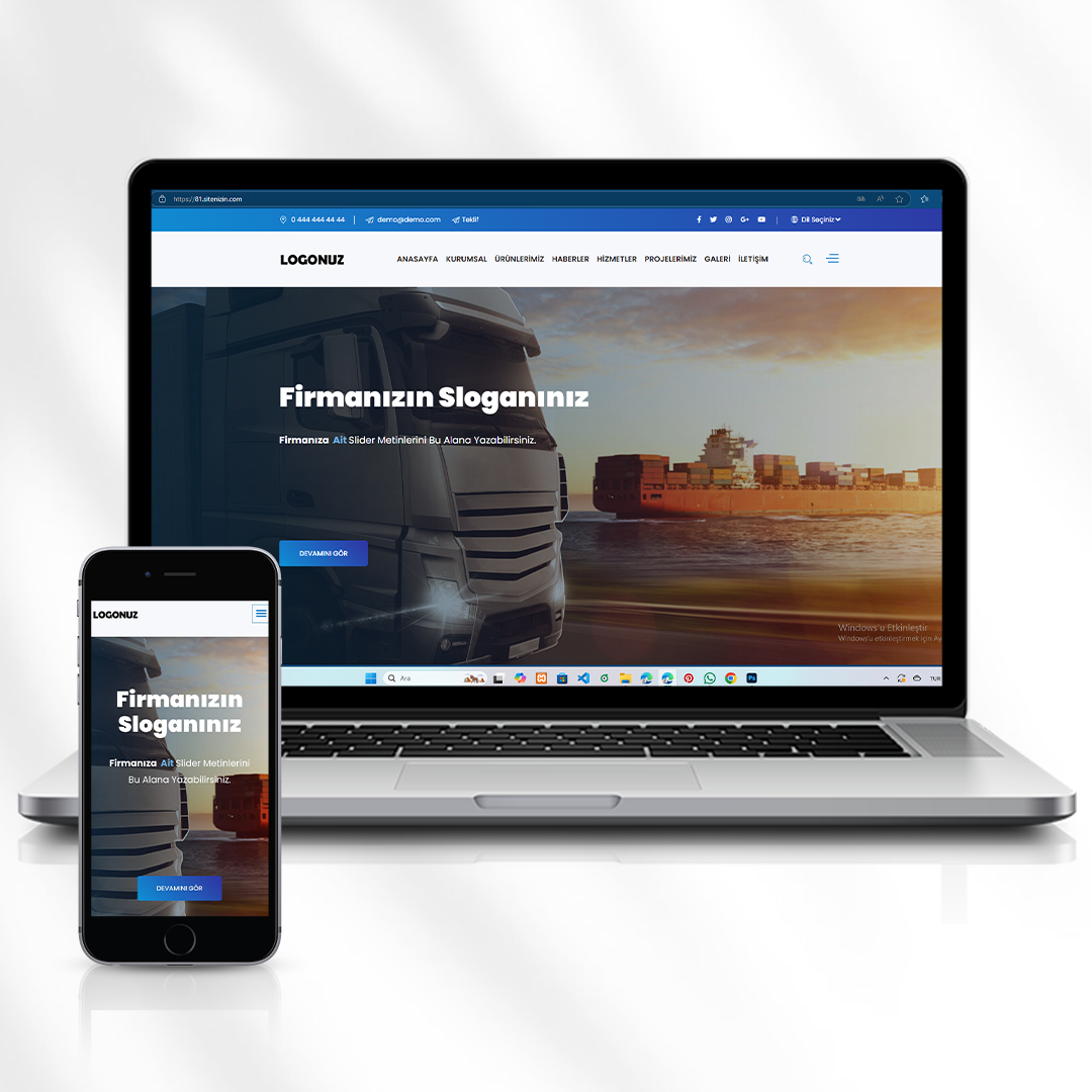Kurumsal Nakliyat ve Taşımacılık Hizmetleri Web Sitesi  81.sitenizin.com