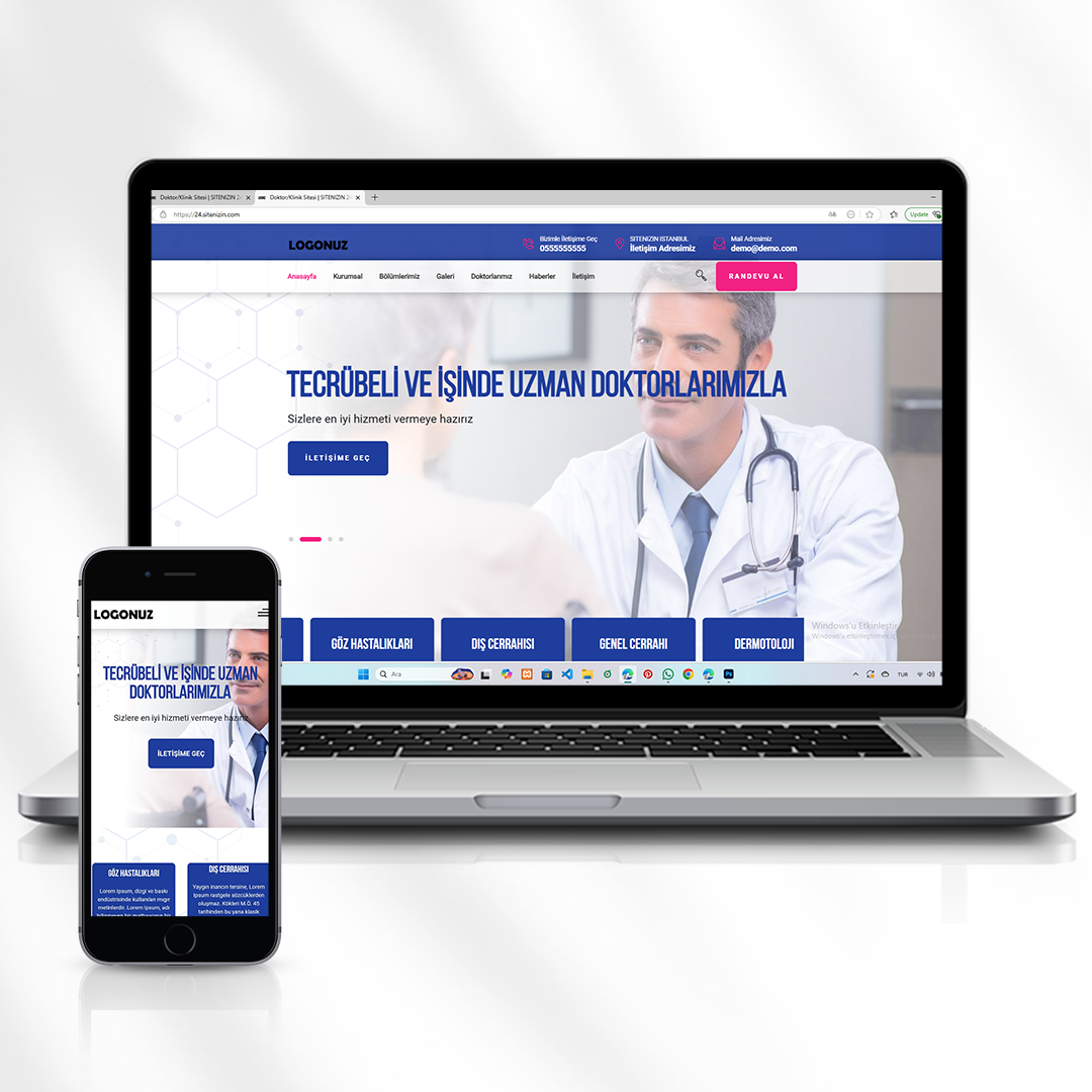 Tıbbi Hizmetler İçin Kurumsal Web Sitesi  24.sitenizin.com