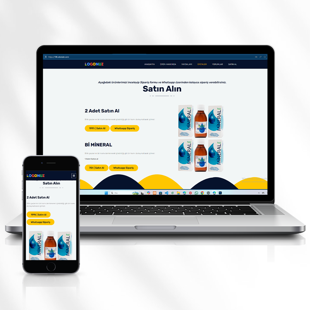 Tanıtım ve Satışa Yönelik Ürün Web Sitesi  106.sitenizin.com