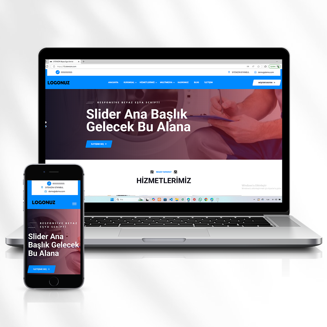 Klima Kombi ve Beyaz Eşya Servisleri İçin Profesyonel Hizmet Kod 13.sitenizin.com