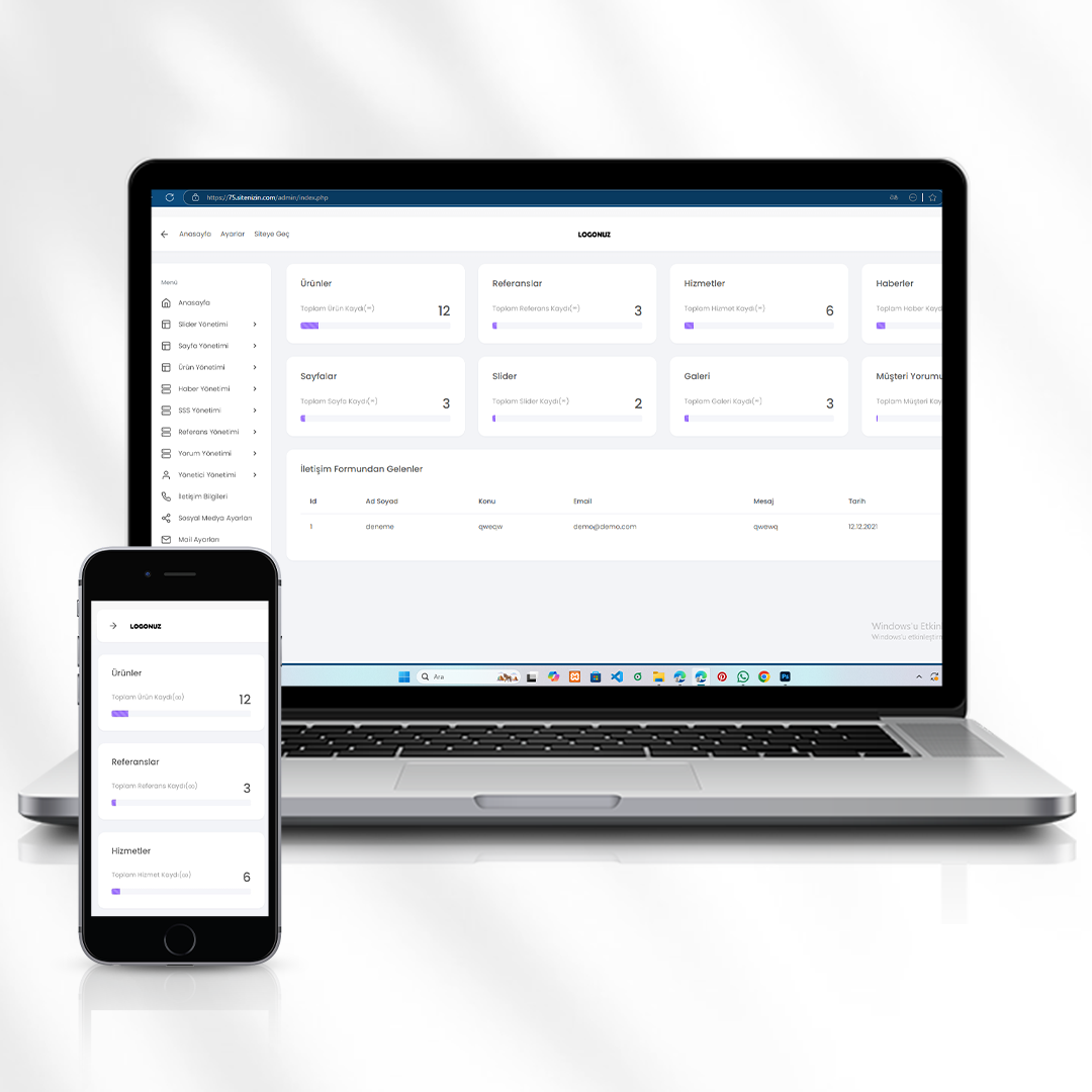 Mobilya ve Ev Dekorasyonu E-Ticaret Sitesi (Ödemesiz Sistem)   75.sitenizin.com