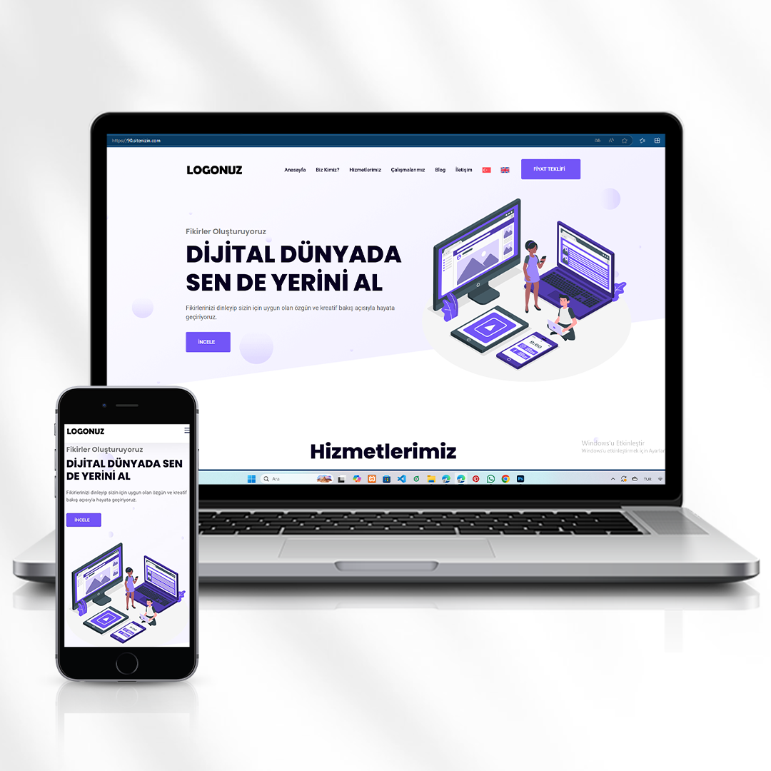 Tasarım Hizmetleri Web Sitesi Kod 90.sitenizin.com