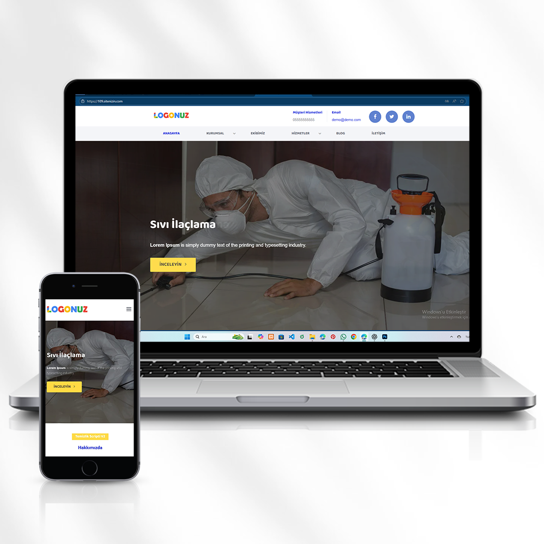 Profesyonel Temizlik Hizmetleri Tanıtım Sitesi  109.sitenizin.com