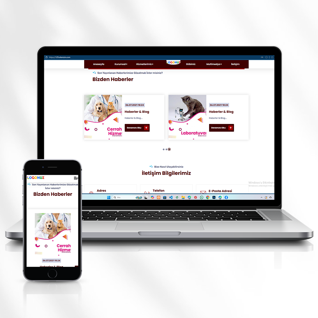 Veteriner Kliniği Tanıtım Web Sitesi  129.sitenizin.com