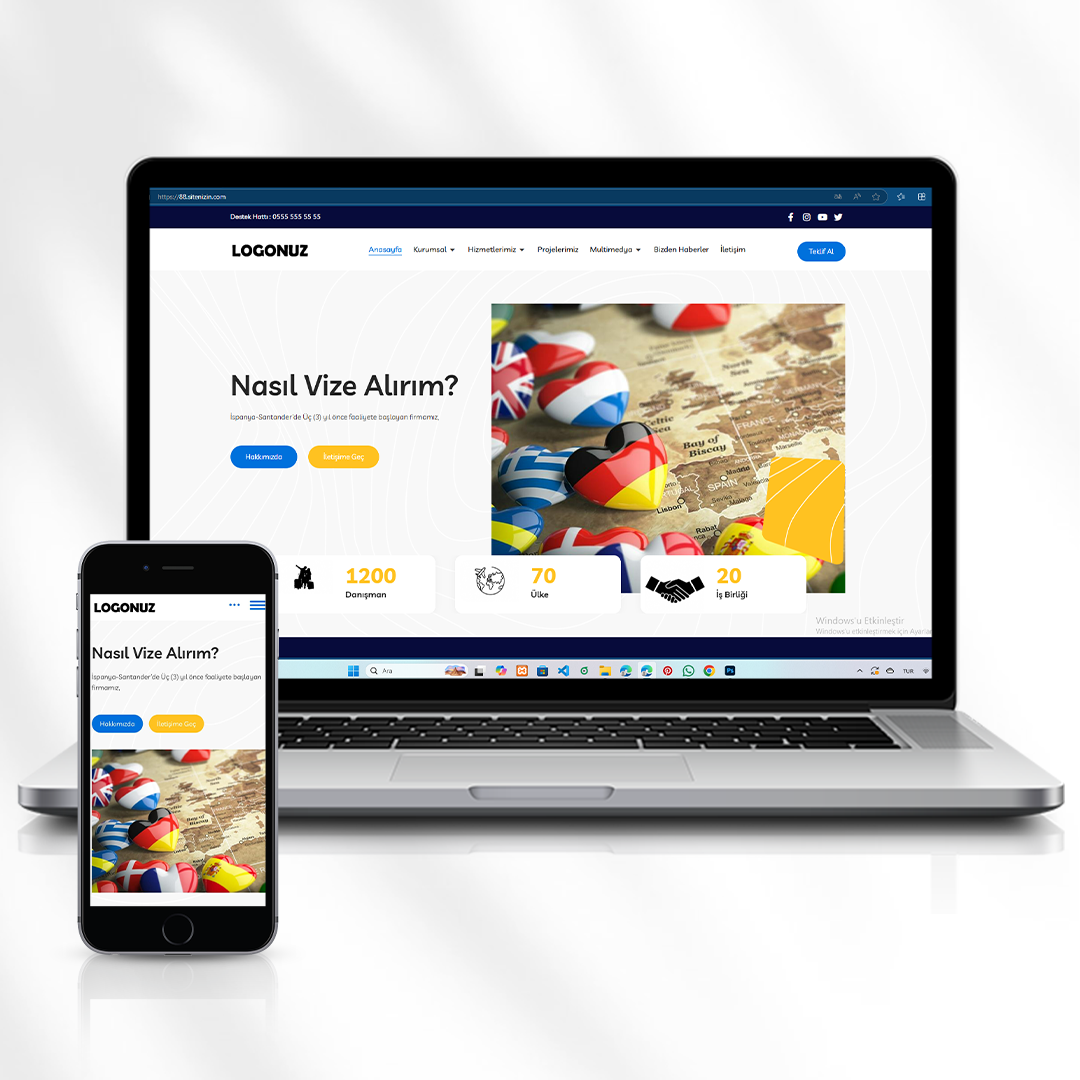 Vize Hizmetleri ve Genel Danışmanlık Web Sitesi  88.sitenizin.com