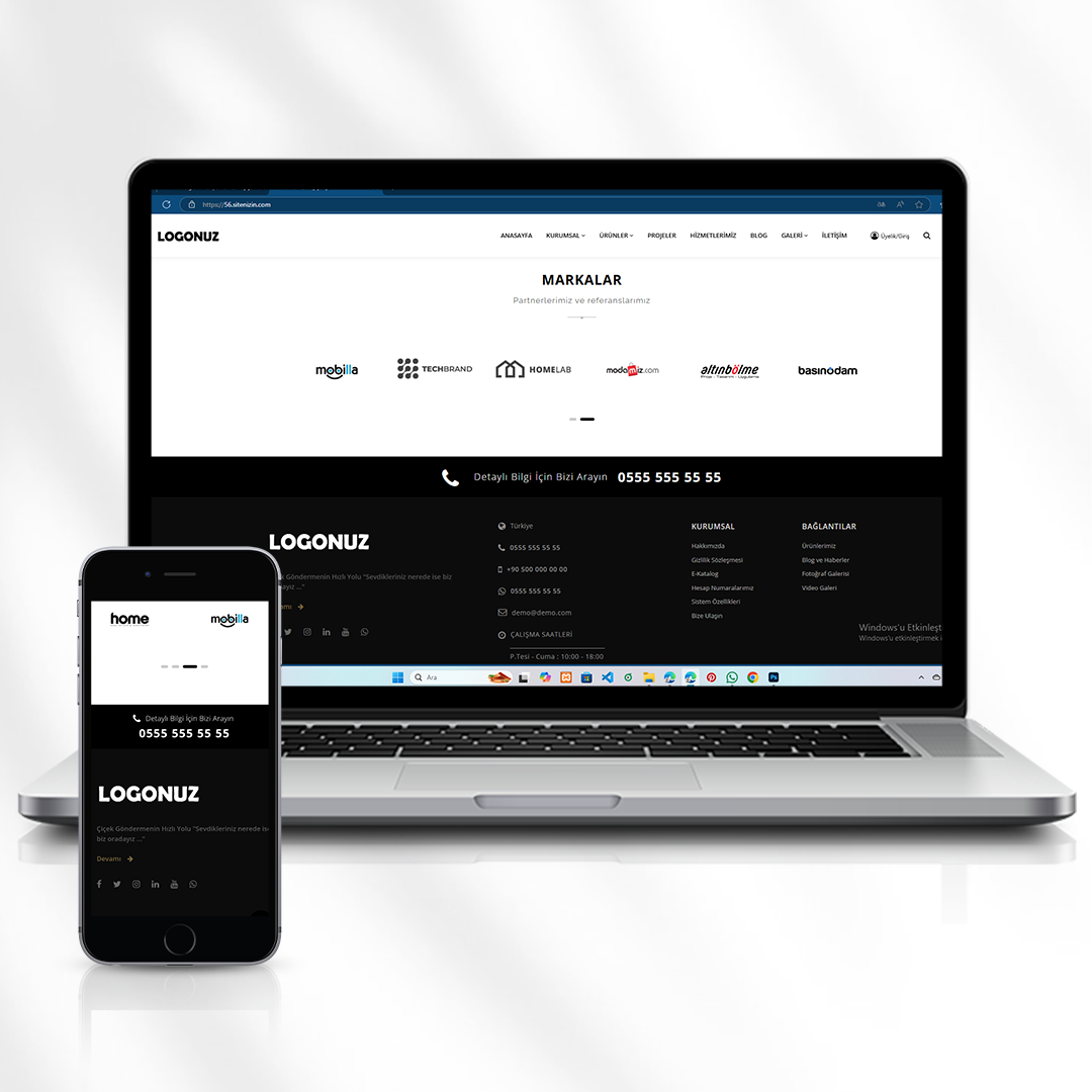 Profesyonel Çiçekçi ve Online Çiçek Mağazası Web Sitesi  56.sitenizin.com