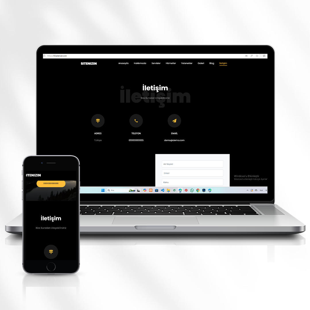 Kurumsal Tanıtım Web Sitesi  Şirket Sayfası 50.sitenizin.com