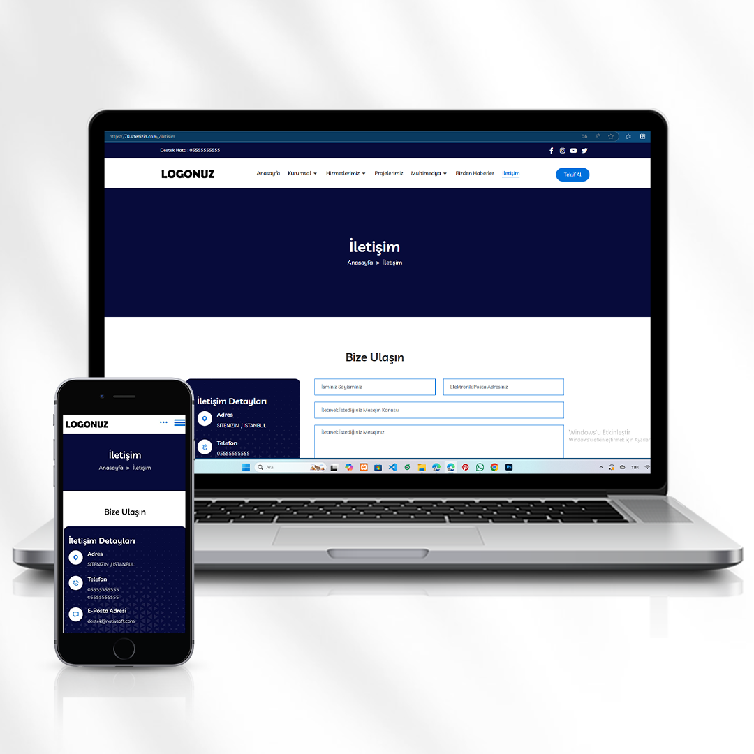 Kurumsal Firma Tanıtım ve Medya Web Sitesi  70.sitenizin.com