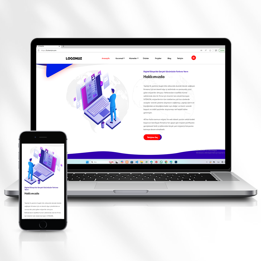 Ürünlü Hizmet Web Sitesi Ödeme Sistemi Olmadan Ürün Tanıtımı ve Talep Formu Kod 8.sitenizin.com