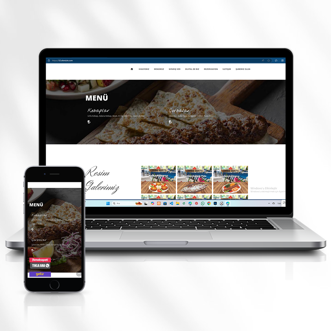 Kurumsal Web Sitesi  Restoran ve Menü Tanıtımı  52.sitenizin.com