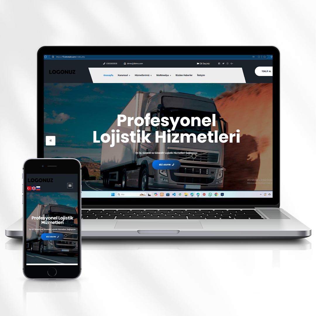 Nakliye ve Lojistik Hizmetleri Web Sitesi  72.sitenizin.com