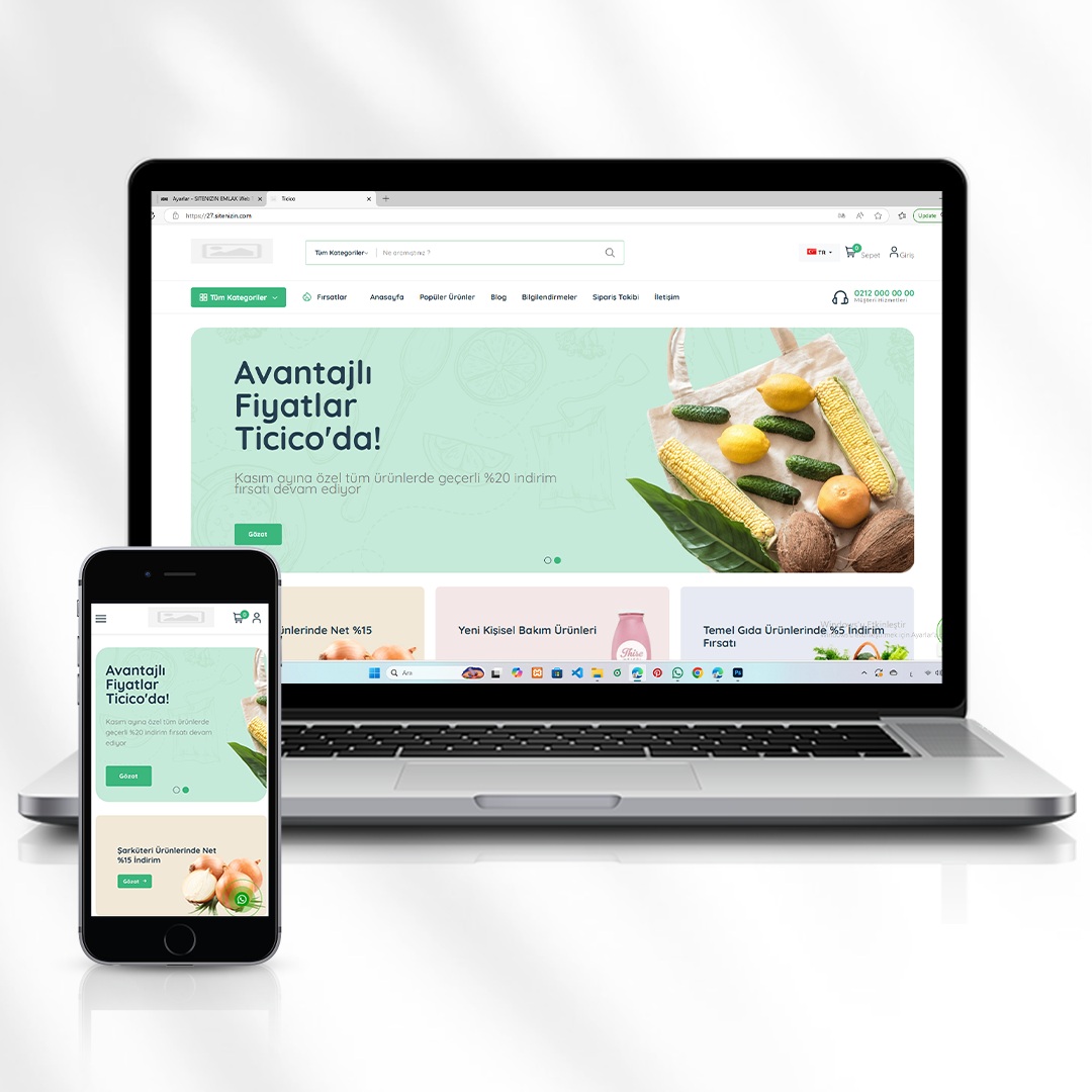 Çok Kategorili Online Alışveriş Sitesi  27.sitenizin.com