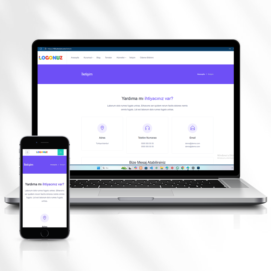 Web Tasarım Hizmetleri ve Tema Tanıtım Sitesi  108.sitenizin.com