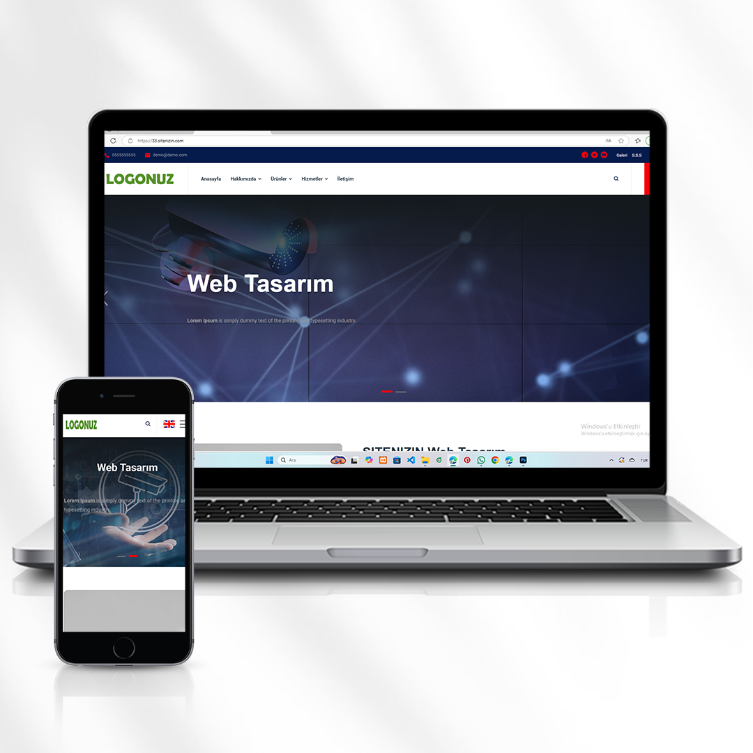 Kurumsal Tanıtım ve Ürün Sunum Web Sitesi  Hizmet ve Ürün Odaklı Firma Sitesi  33.sitenizin.com