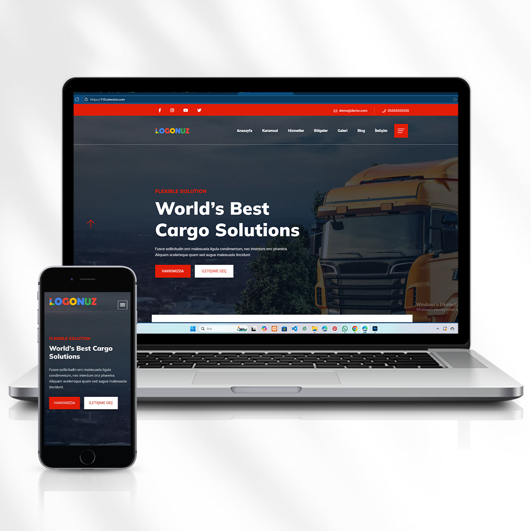 Profesyonel Kargo, Taşımacılık ve Nakliye Web Sitesi  118.sitenizin.com