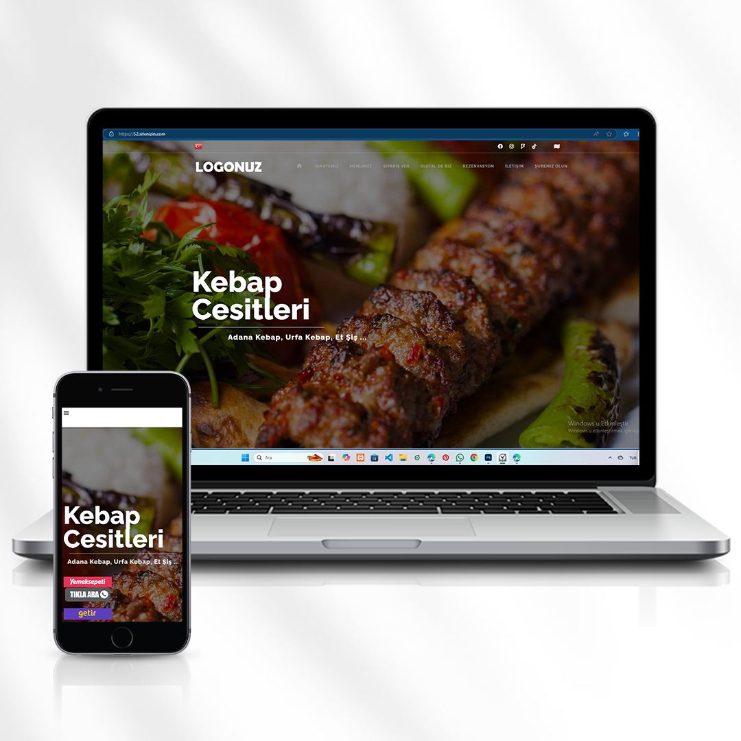 Kurumsal Web Sitesi  Restoran ve Menü Tanıtımı  52.sitenizin.com