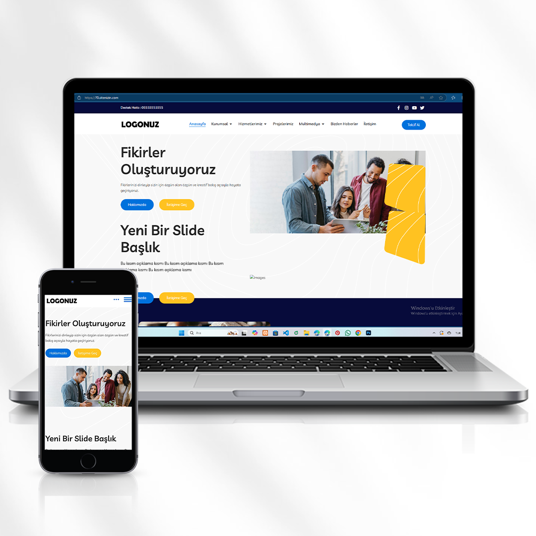 Kurumsal Firma Tanıtım ve Medya Web Sitesi  70.sitenizin.com