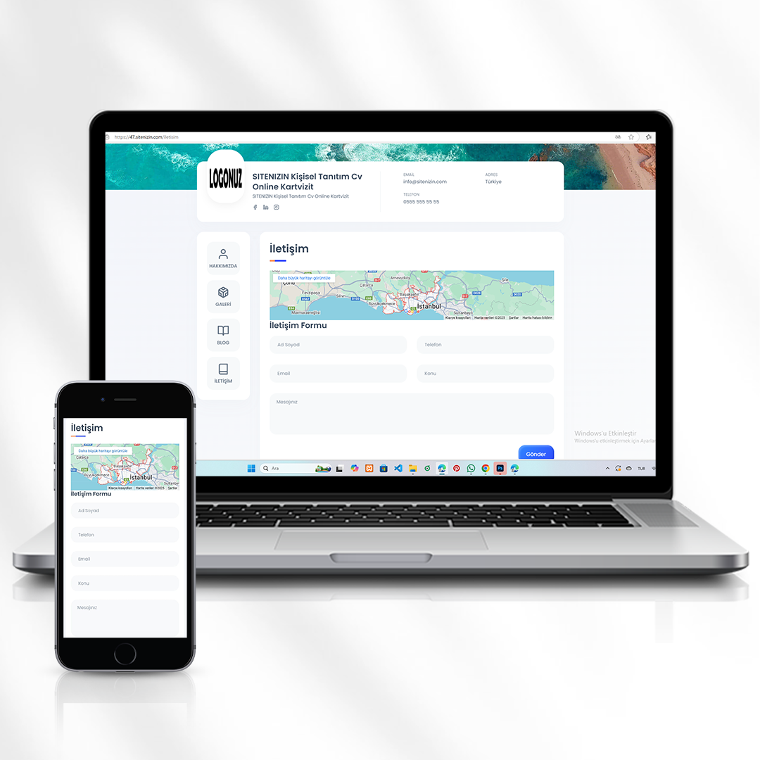 Kişisel Hizmet ve Dijital Portföy Sitesi  Freelance Uzman Web Sitesi  47.sitenizin.com